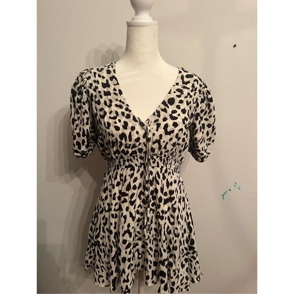 Yumi Kim top blouse white and black size m - Picture 1 of 6